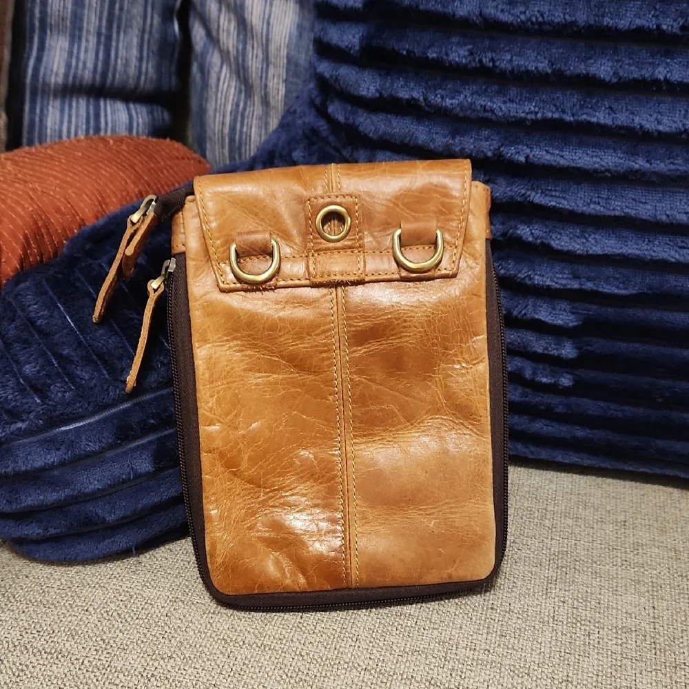 Tan Leather Men's Bag - Picture 3 of 7